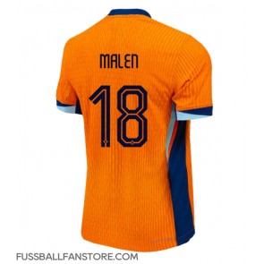 Niederlande Donyell Malen #18 Replik Heimtrikot EM 2024 Kurzarm